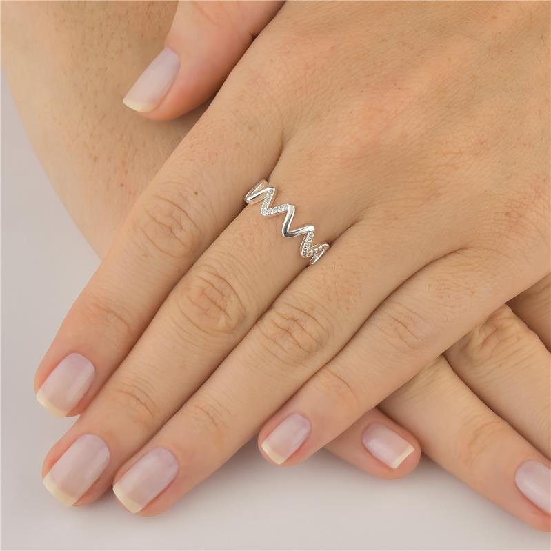 ANEL ZIG ZAG ZIRCÔNIAS