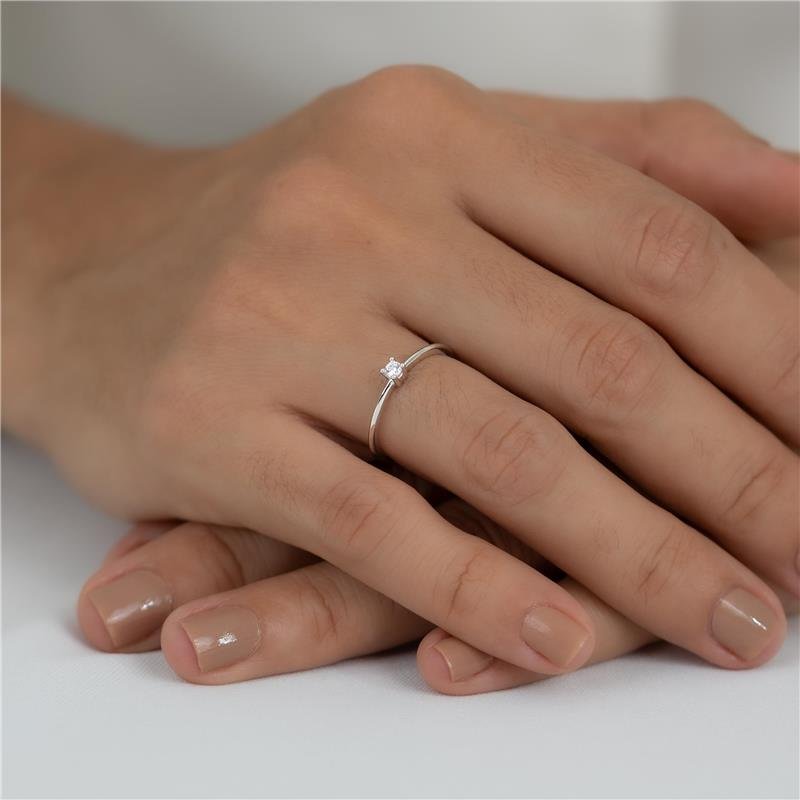 ANEL SOLITÁRIO MINI COM RÓDIO 3MM