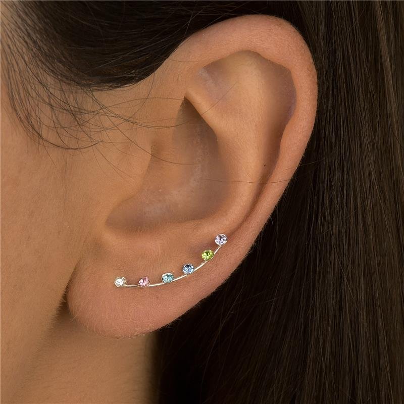 BRINCO EARCUFF ZIRCÔNIAS COLORS MINI