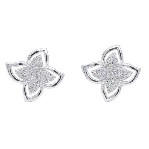 BRINCO FLOR QUATRO PÉTALAS