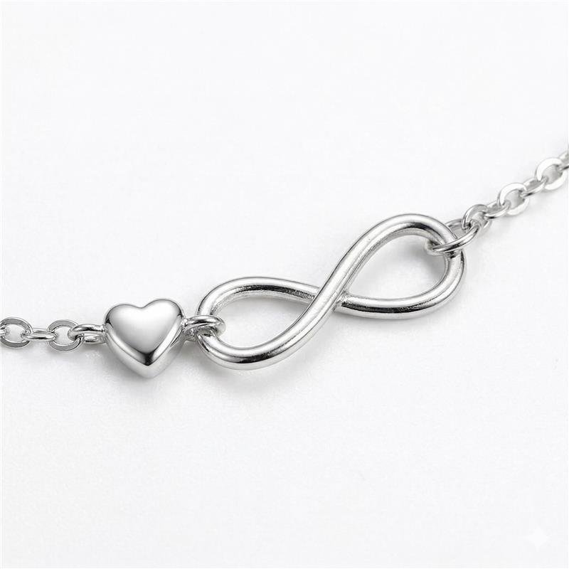 PULSEIRA INFINITO CORAÇÃO COM RÓDIO