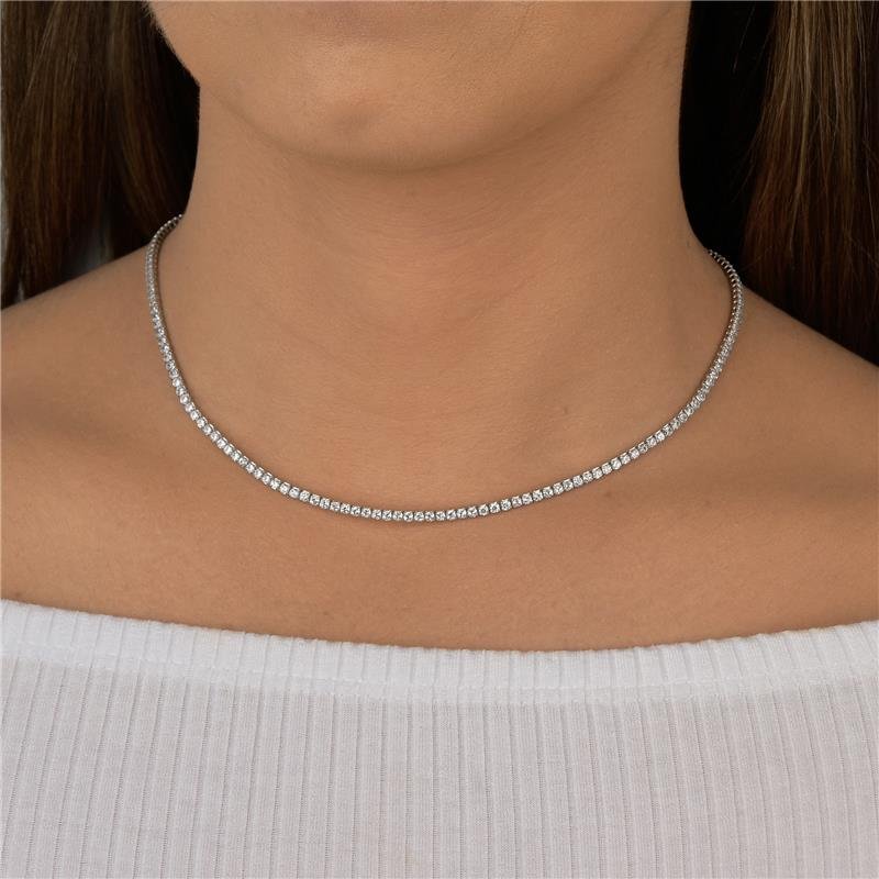 COLAR RIVIERA 2MM CRISTAL E COLOR