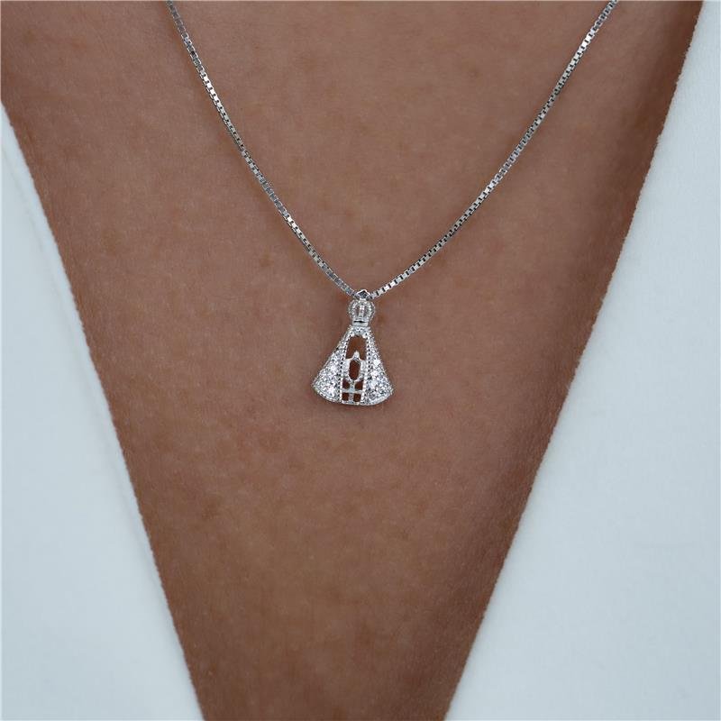 COLAR NOSSA SENHORA APARECIDA CRAVEJADO
