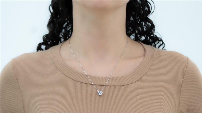 COLAR PONTO DE LUZ CORAÇÃO 9MM