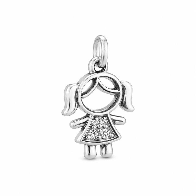 PINGENTE MENINA COM ZIRCÔNIAS