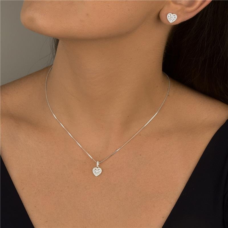 CONJUNTO CORAÇÃO BORDA CRAVEJADA