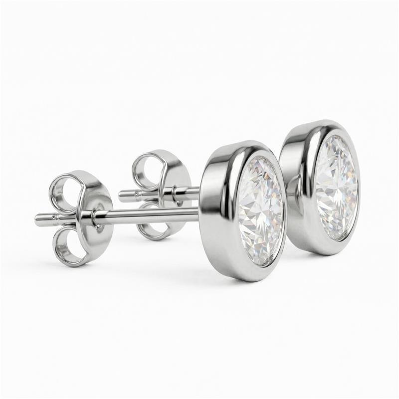 BRINCO PONTO DE LUZ EM PRATA 925 CRAVAÇÃO INGLESA